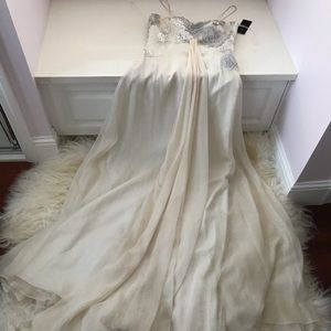 Posh Ivory Embellished Gown